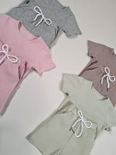 Load image into Gallery viewer, Ribbed Shorts and T-shirt Set