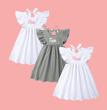 Load image into Gallery viewer, White Summer dress ( free personalisation)
