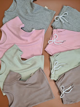 Load image into Gallery viewer, Ribbed Shorts and T-shirt Set